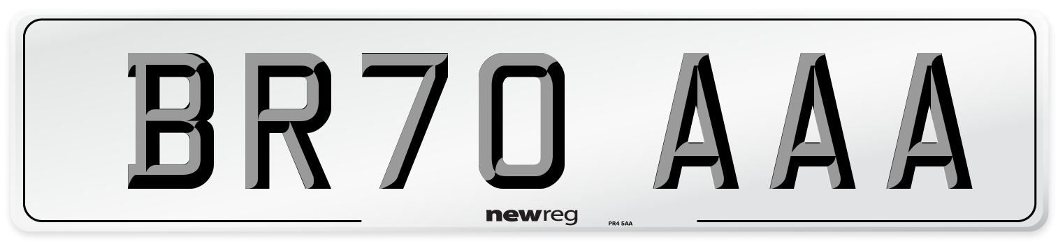 BR70 AAA Number Plate from New Reg